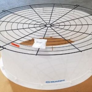 36" Fan White Poly Discharge Cone w/Outlet Guard, SS Hdwr