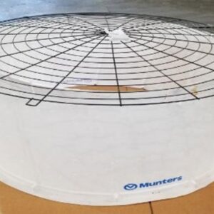 48" Fan White Poly Discharge Cone w/Outlet Guard, SS Hdwr