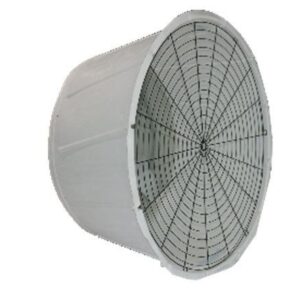51" Poly Discharge Cone Complete w/Outlet Guard, SS Hrdw