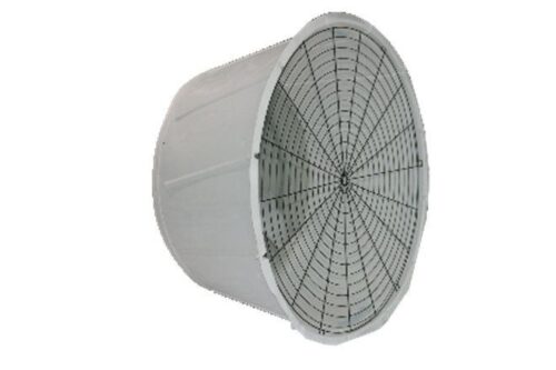 51" Poly Discharge Cone Complete w/Outlet Guard, SS Hrdw